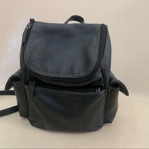 Genuine leather mini backpack bag